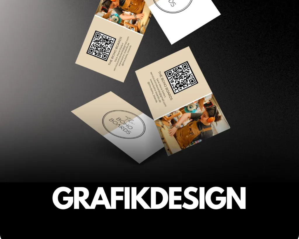 Dienstleistung Grafikdesign Visitenkarten von The Boho-Boards